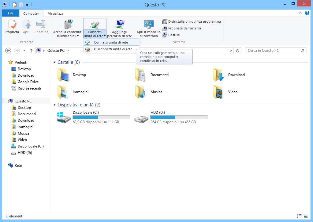 Windows - Connetti unità di rete