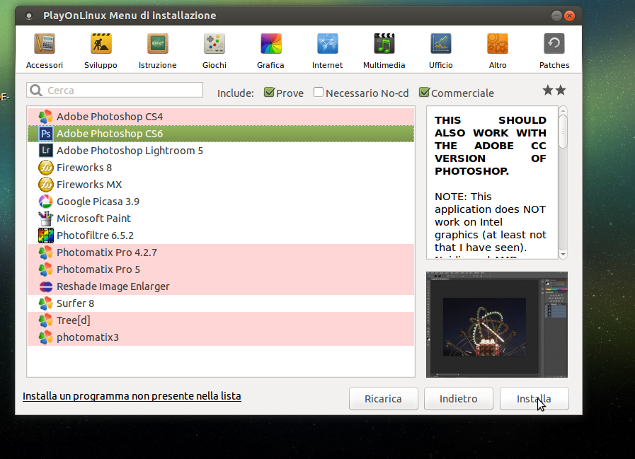Adobe Photoshop Linux