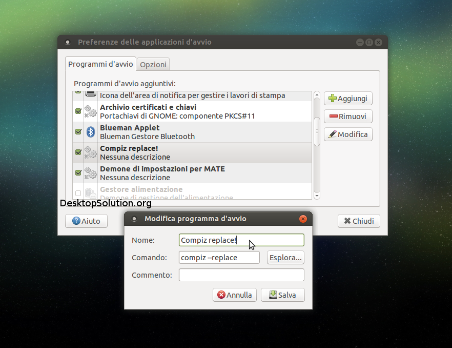 Compiz avvio