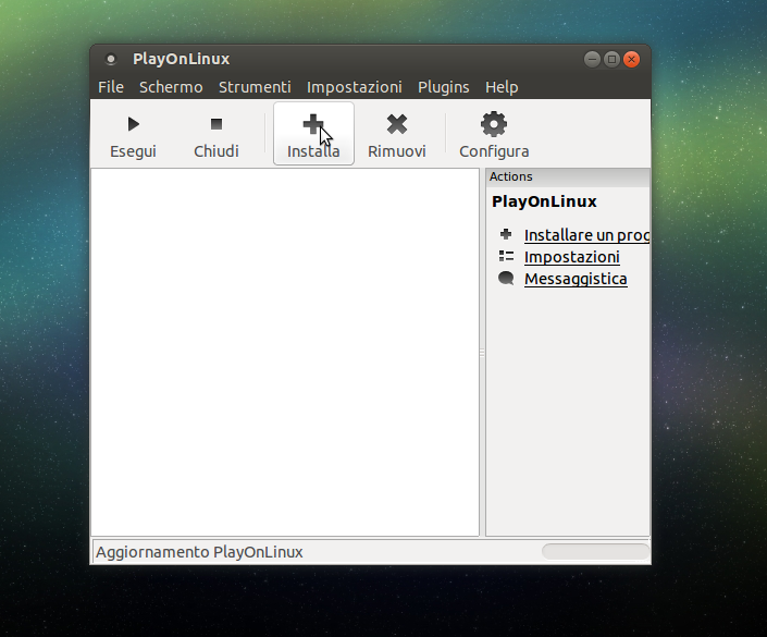 PlayOnLinux Installa
