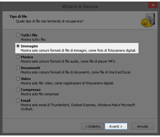 Recuva immagini