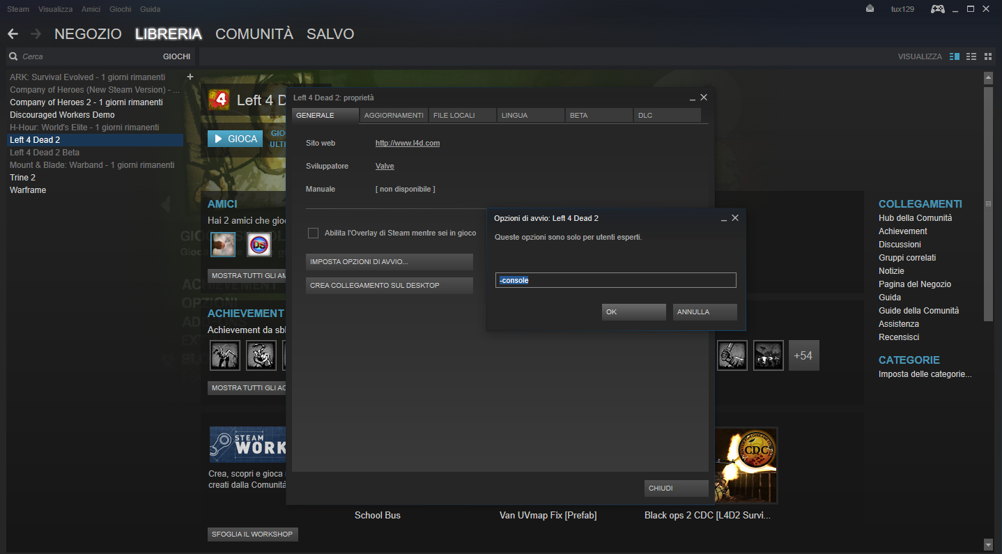 Impostazioni Avvio Steam