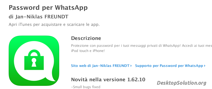 Password per Whatsapp