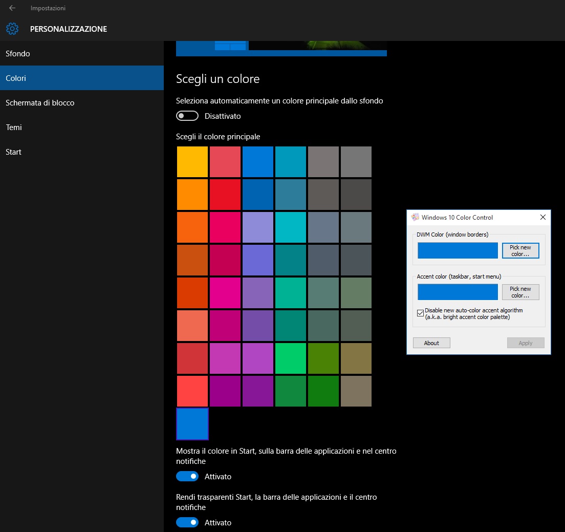 [Guida] Come impostare colori personalizzati per: Barra delle ...