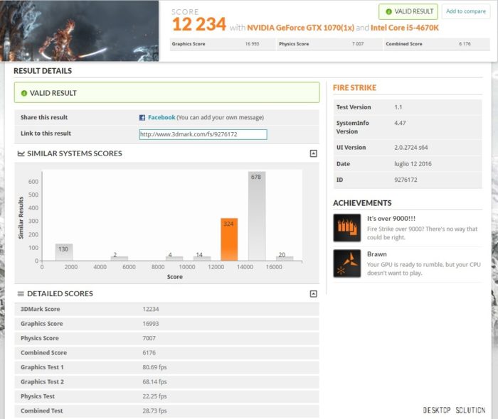 GTX 1070 FE - 3DMark